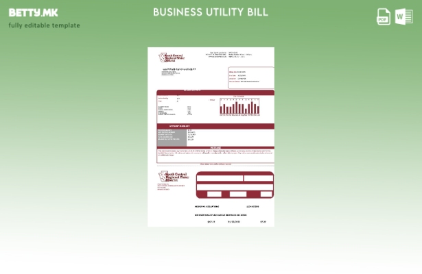 Деловна сметка за комунални услуги на САД Северна Дакота Јужна Централна Региона